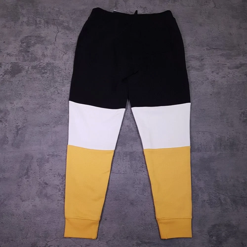 POLO Ralph Lauren Colorblock Logo Jogger Pants Mens Size SMALL Black Yellow‎